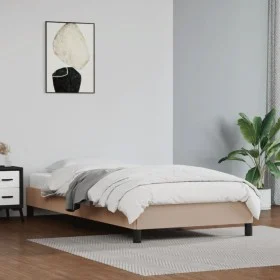 Cappuccino synthetic leather bed frame 80x200 cm by vidaXL, Beds and slatted bases - Ref: Foro24-346873, Price: 73,60 €, Disc...