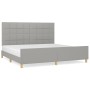 Light gray fabric bed frame with headboard 200x200 cm by vidaXL, Beds and slatted bases - Ref: Foro24-3125081, Price: 244,03 ...