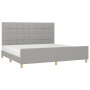 Estructura de cama con cabecero de tela gris claro 200x200 cm de vidaXL, Camas y somieres - Ref: Foro24-3125081, Precio: 242,...
