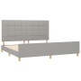 Light gray fabric bed frame with headboard 200x200 cm by vidaXL, Beds and slatted bases - Ref: Foro24-3125081, Price: 244,03 ...