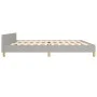 Light gray fabric bed frame with headboard 200x200 cm by vidaXL, Beds and slatted bases - Ref: Foro24-3125081, Price: 233,38 ...