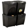 Stackable trash cans 4 pieces anthracite gray 100 L by vidaXL, Garbage cans and trash cans - Ref: Foro24-316185, Price: 72,60...