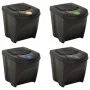 Stapelbare Mülleimer 4 Stück anthrazitgrau 100 L von vidaXL, Mülltonnen und Mülltonnen - Ref: Foro24-316185, Preis: 72,60 €, ...