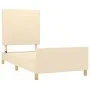 Bed frame with cream fabric headboard 80x200 cm by vidaXL, Beds and slatted bases - Ref: Foro24-3124852, Price: 146,19 €, Dis...