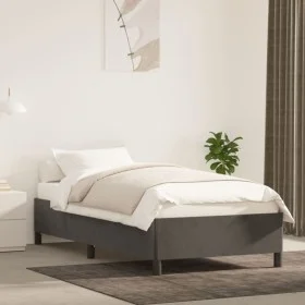 Dark gray velvet bed frame 90x200 cm by vidaXL, Beds and slatted bases - Ref: Foro24-347301, Price: 79,96 €, Discount: %