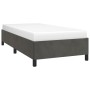 Estructura de cama de terciopelo gris oscuro 90x200 cm de vidaXL, Camas y somieres - Ref: Foro24-347301, Precio: 92,20 €, Des...