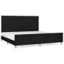 Bed frame with black fabric headboard 200x200 cm by vidaXL, Beds and slatted bases - Ref: Foro24-3124921, Price: 250,14 €, Di...