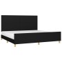 Estructura de cama con cabecero de tela negro 200x200 cm de vidaXL, Camas y somieres - Ref: Foro24-3124921, Precio: 233,19 €