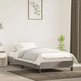 Light gray velvet bed frame 80x200 cm by vidaXL, Beds and slatted bases - Ref: Foro24-346940, Price: 81,92 €, Discount: %