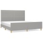 Estructura de cama con cabecero gris claro tela 180x200 cm de vidaXL, Camas y somieres - Ref: Foro24-3125235, Precio: 237,69 ...