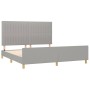 Estructura de cama con cabecero gris claro tela 180x200 cm de vidaXL, Camas y somieres - Ref: Foro24-3125235, Precio: 237,69 ...