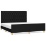 Bed frame with black fabric headboard 160x200 cm by vidaXL, Beds and slatted bases - Ref: Foro24-3125310, Price: 267,74 €, Di...
