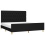 Bed frame with black fabric headboard 160x200 cm by vidaXL, Beds and slatted bases - Ref: Foro24-3125310, Price: 267,74 €, Di...