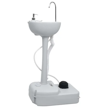 Portable camping sink with pedestal, gray, 20 L by vidaXL, Camping and hiking - Ref: Foro24-30139, Price: 110,68 €, Discount: %