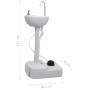 Portable camping sink with pedestal, gray, 20 L by vidaXL, Camping and hiking - Ref: Foro24-30139, Price: 123,09 €, Discount: %