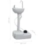 Portable camping sink with pedestal, gray, 20 L by vidaXL, Camping and hiking - Ref: Foro24-30139, Price: 110,68 €, Discount: %