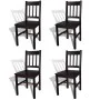 Sillas de comedor 4 unidades madera de pino marrón oscuro de vidaXL, Sillas de comedor - Ref: Foro24-241517, Precio: 171,57 €...