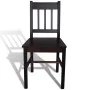 Esszimmerstühle 4 Einheiten dunkelbraunes Kiefernholz von vidaXL, Essstühle - Ref: Foro24-241517, Preis: 171,57 €, Rabatt: %