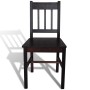 Esszimmerstühle 4 Einheiten dunkelbraunes Kiefernholz von vidaXL, Essstühle - Ref: Foro24-241517, Preis: 183,79 €, Rabatt: %
