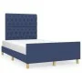 Estructura de cama con cabecero de tela azul 120x200 cm de vidaXL, Camas y somieres - Ref: Foro24-3125290, Precio: 182,87 €, ...