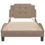 Estructura de cama con LED sin colchón cappuccino 90x200 cm