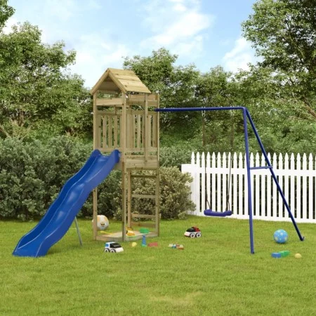 Outdoor playground made of impregnated pine wood by vidaXL, Swings and play structures - Ref: Foro24-3156951, Price: 317,54 €...