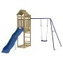 Outdoor playground made of impregnated pine wood by vidaXL, Swings and play structures - Ref: Foro24-3156951, Price: 317,54 €...