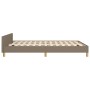 Bed frame with headboard in taupe gray fabric 140x200 cm by vidaXL, Beds and slatted bases - Ref: Foro24-3125142, Price: 234,...