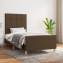 Dark brown fabric bed frame with headboard 90x200 cm by vidaXL, Beds and slatted bases - Ref: Foro24-3125028, Price: 138,69 €...
