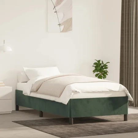Estructura de cama de terciopelo verde 100x200 cm de vidaXL, Camas y somieres - Ref: Foro24-347309, Precio: 76,07 €, Descuent...