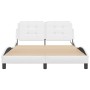 Estructura de cama con LED sin colchón blanco 120x200 cm