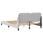 Estructura de cama con LED sin colchón blanco 120x200 cm