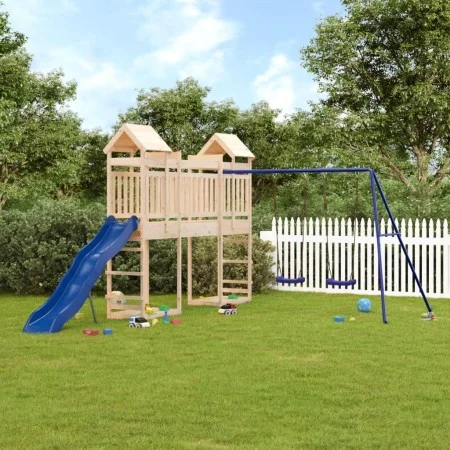 Parque infantil de exterior madera maciza de pino by vidaXL, Swings and play structures - Ref: Foro24-3156955, Price: 449,03 ...
