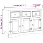 Aparador Corona madera maciza pino mexicano 115x43x79,5 cm de vidaXL, Aparadores - Ref: Foro24-3188012, Precio: 332,08 €, Des...