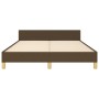 Estructura de cama con cabecero de tela marrón 140x200 cm de vidaXL, Camas y somieres - Ref: Foro24-3125141, Precio: 227,30 €...