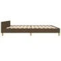 Bed frame with headboard in dark brown fabric 200x200cm by vidaXL, Beds and slatted bases - Ref: Foro24-3125003, Price: 215,6...
