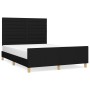 Estructura de cama con cabecero de tela negro 140x200 cm de vidaXL, Camas y somieres - Ref: Foro24-3125140, Precio: 232,72 €,...