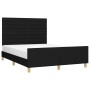 Estructura de cama con cabecero de tela negro 140x200 cm de vidaXL, Camas y somieres - Ref: Foro24-3125140, Precio: 232,72 €,...