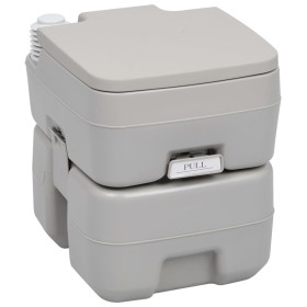 Tragbare Campingtoilette grau 20 + 10 L von vidaXL, Urinale und mobile Toiletten - Ref: Foro24-30137, Preis: 157,32 €, Rabatt: %
