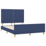 Bed frame with headboard gray taupe blue fabric 140x200 cm by vidaXL, Beds and slatted bases - Ref: Foro24-3124982, Price: 19...