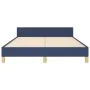 Bed frame with headboard gray taupe blue fabric 140x200 cm by vidaXL, Beds and slatted bases - Ref: Foro24-3124982, Price: 19...