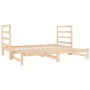 Sofá cama extraíble madera maciza de pino 2x(90x190) cm de vidaXL, Camas y somieres - Ref: Foro24-3124762, Precio: 165,14 €, ...