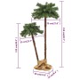 Doppelte künstliche Palme mit LED 125 cm und 210 cm von vidaXL, Weihnachtsbäume - Ref: Foro24-347638, Preis: 80,34 €, Rabatt: %