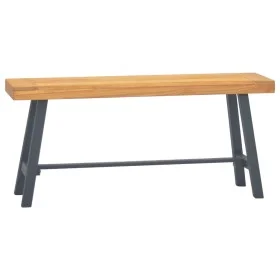 Solid teak wood bench 110 cm by vidaXL, Dining and kitchen benches - Ref: Foro24-340743, Price: 104,51 €, Discount: %
