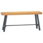 Banco de madera maciza de teca 110 cm de vidaXL, Bancos de comedor y cocina - Ref: Foro24-340743, Precio: 123,76 €, Descuento: %