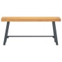Banco de madera maciza de teca 110 cm de vidaXL, Bancos de comedor y cocina - Ref: Foro24-340743, Precio: 123,76 €, Descuento: %