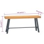 Banco de madera maciza de teca 110 cm de vidaXL, Bancos de comedor y cocina - Ref: Foro24-340743, Precio: 123,76 €, Descuento: %