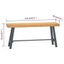 Bank aus massivem Teakholz, 110 cm von vidaXL, Ess- und Küchenbänke - Ref: Foro24-340743, Preis: 110,76 €, Rabatt: %