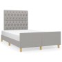Estructura de cama con cabecero de tela gris claro 120x200 cm de vidaXL, Camas y somieres - Ref: Foro24-3125284, Precio: 172,...