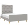 Estructura de cama con cabecero de tela gris claro 120x200 cm de vidaXL, Camas y somieres - Ref: Foro24-3125284, Precio: 172,...